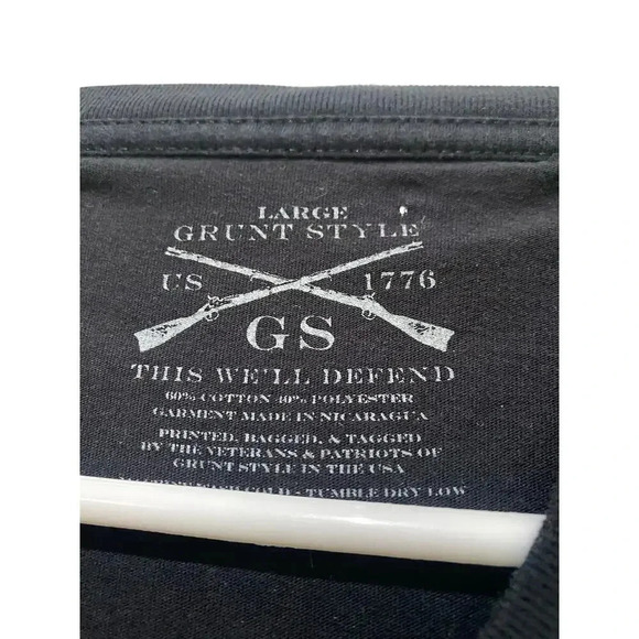 Grunt Style Gadsden Black Gold Snake Tracks Crew Neck T-Shirt Size Large - Picture 3 of 4